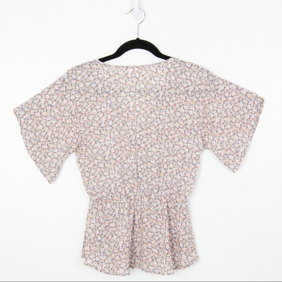 NWOT Sienna Sky Floral Print Half Button Down Blouse - Picture 7 of 9